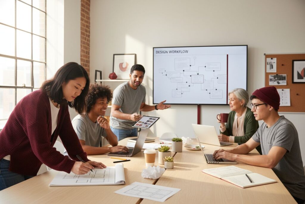 website design workflow team