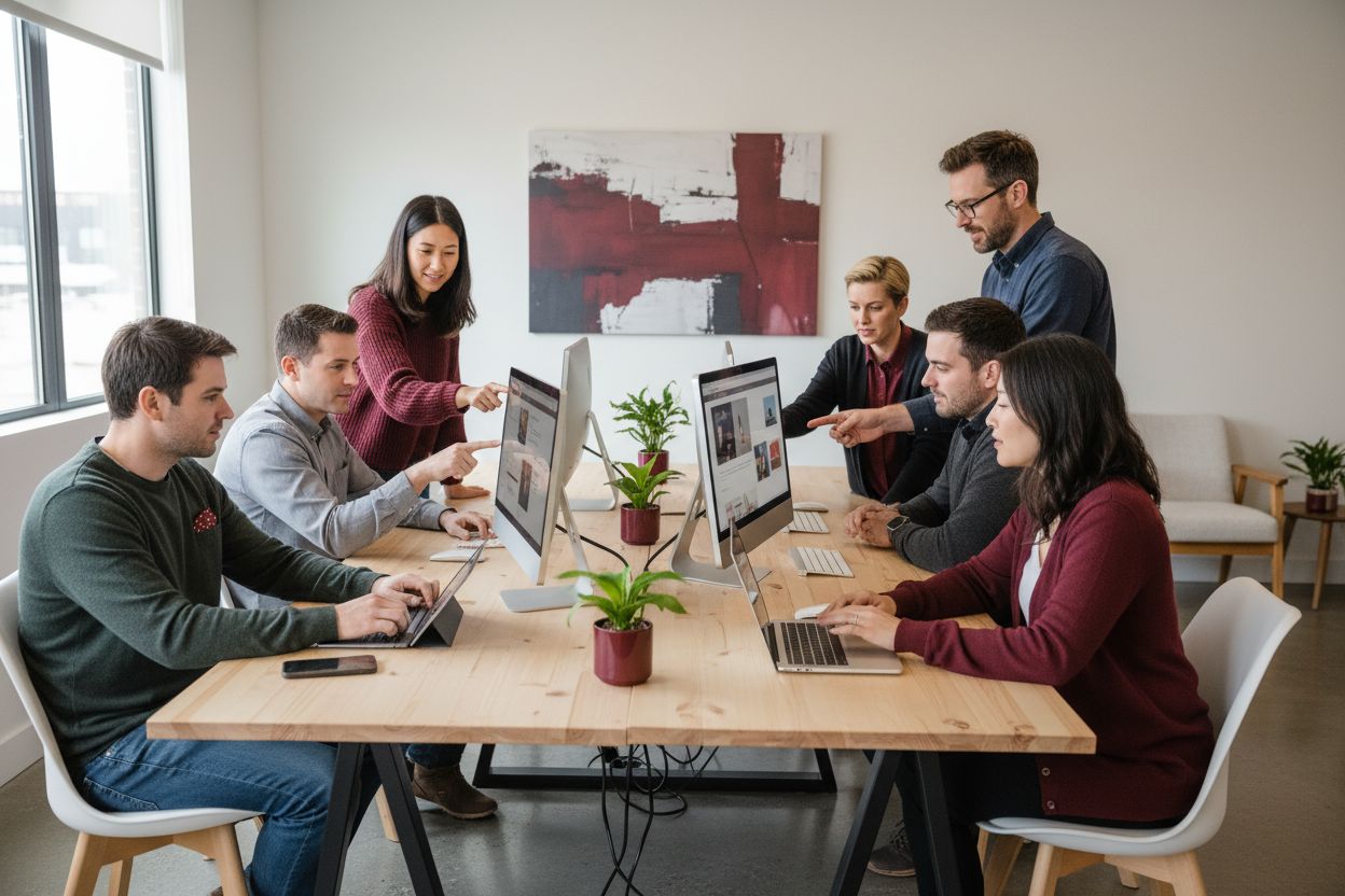 web design types, team collaboration, digital workspace
