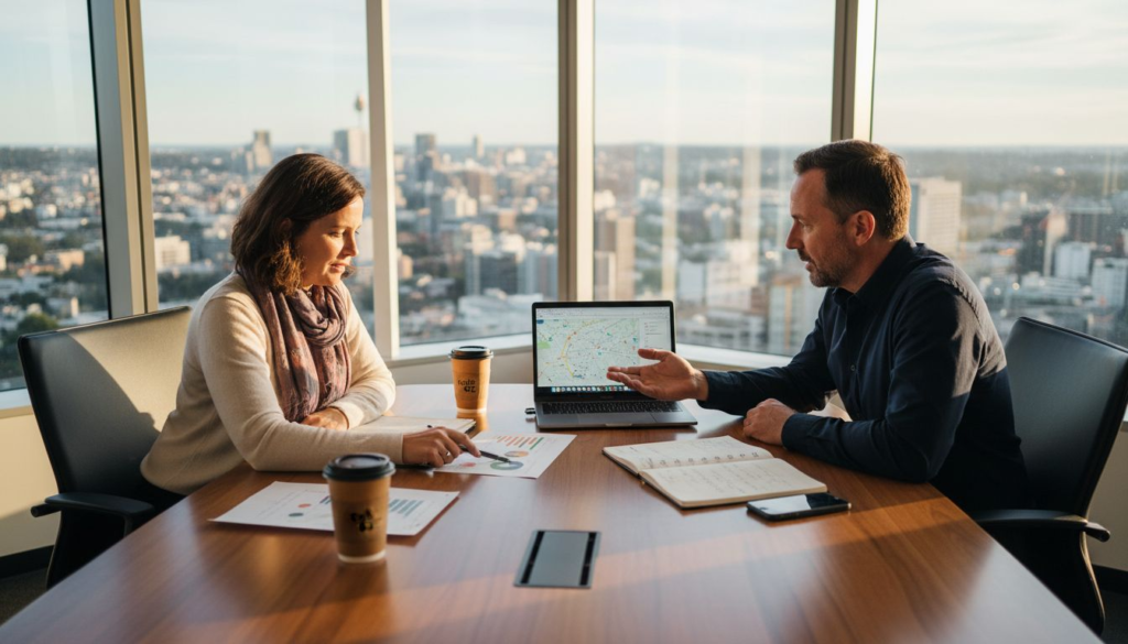 Sydney SEO agency team reviewing local SEO strategy