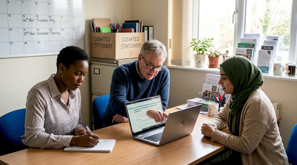 Community group discussing ethical SEO strategies