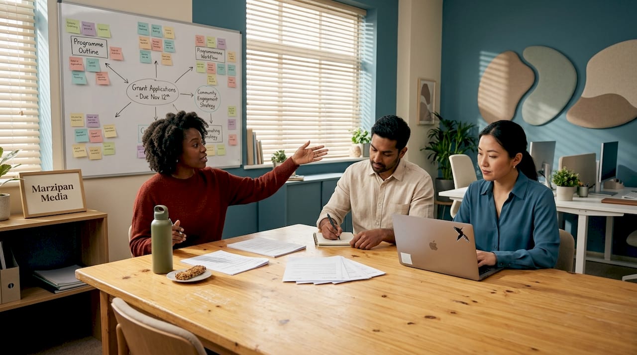 Nonprofit team collaborates on SEO strategy