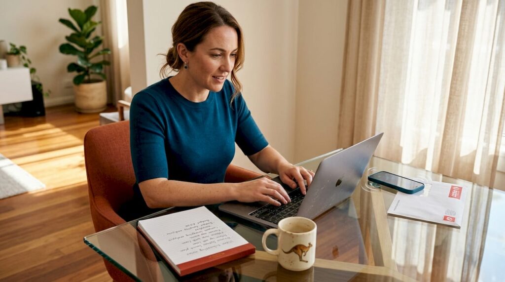 Australian owner working on internet marketing